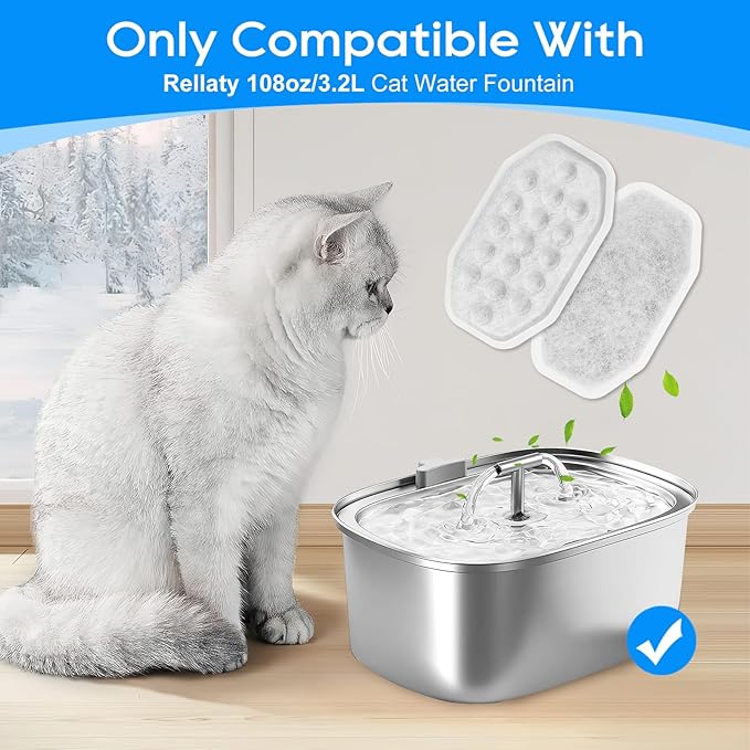 Cat Fountain Filter Replacement, Cat Water Fountain Filters Compatible - Image 2