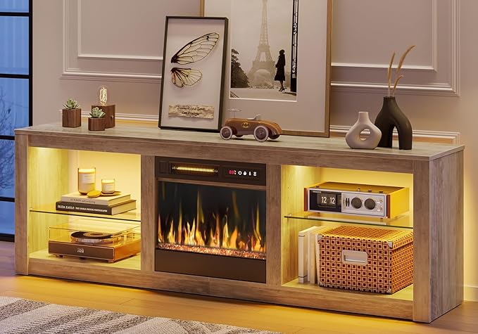 Bestier 63 Inch Modern Fireplace TV Stand - Image 7