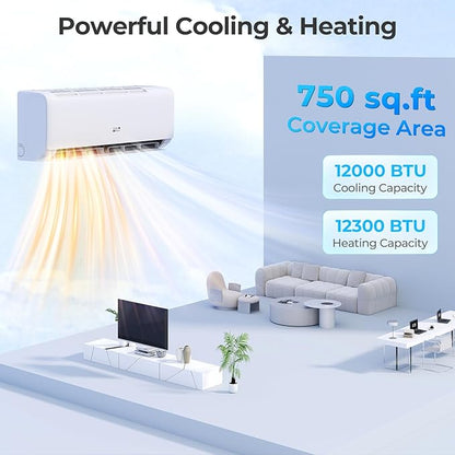 COSTWAY 12000 BTU Mini Split Air Conditioner, - Image 5