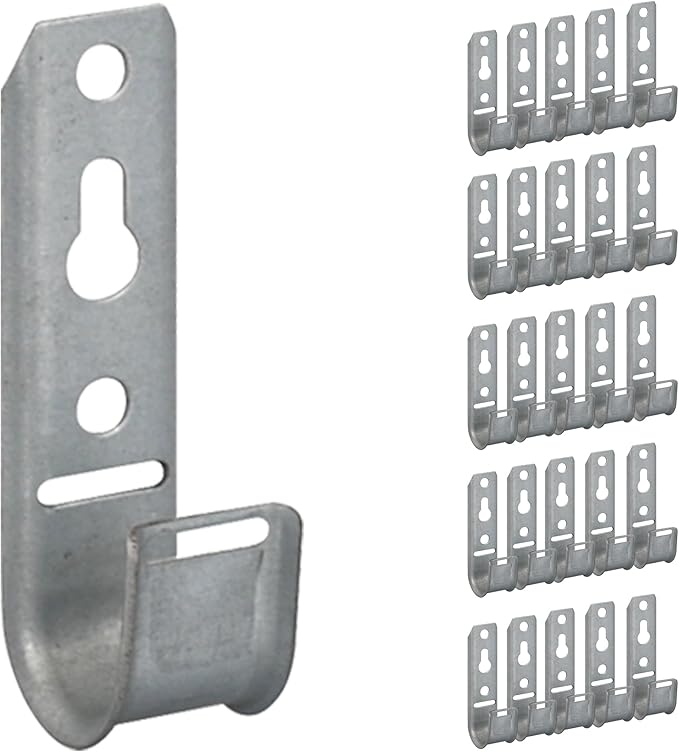 ICC 3/4-Inch Wall Mount J-Hook – 25-Pack, Cable Support Hooks Without Retainer by ICC