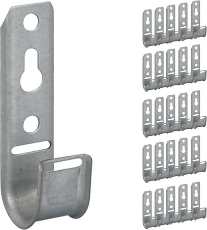 ICC 3/4-Inch Wall Mount J-Hook – 25-Pack, Cable Support Hooks Without Retainer by ICC