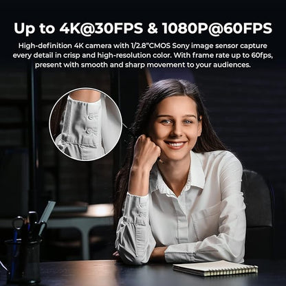 OBSBOT Meet AI-Powered 4K Webcam, AI Framing & Autofocus, Webcam - Image 4