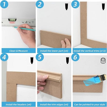 Art3d Premade Board and Batten Paintable Wainscoting Kit, MDF Accent Wall Panel - Image 7