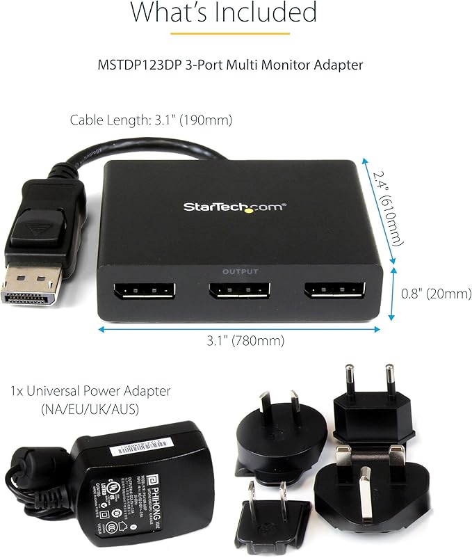 StarTech.com 3-Port DisplayPort 1.2 Splitter, DisplayPort to 3x DP - Image 5