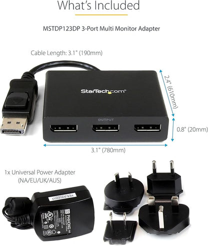 StarTech.com 3-Port DisplayPort 1.2 Splitter, DisplayPort to 3x DP - Image 5