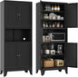 Metal Pantry Storage Cabinet, Microwave Stand by YAUWOHFactoryOutletsColorfulMetalFurniture