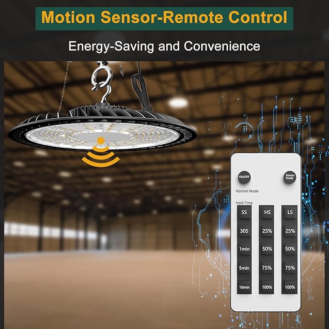 ACOHOOK Smart 200W High Bay LED Shop Lights 30000lm UFO LED Light - Image 3