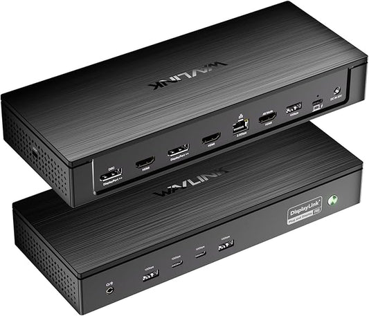 WAVLINK Pro Docking Station 5 Monitors, PD100W DisplayLink Dock Support Five 4K by WAVLINK%C2%AE