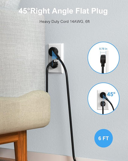 Black Appliance Extension Cord - 6 FT - Image 4