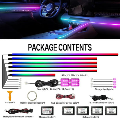 Dreamcolor Acrylic Interior Car LED Strip Light - Image 4