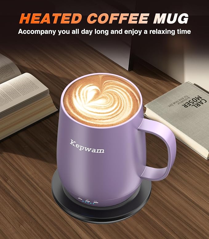 Kepwam Self Heating Coffee Mug T2, 16oz Smart Heated Coffee Mug, 150 Min - Image 5