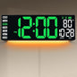 16.5" Large Digital Wall Clock: Wall Mount Decor Clock Large Display by Unknown