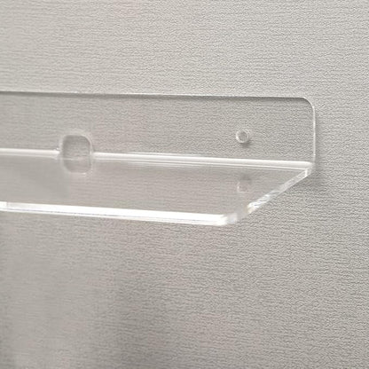 IEEK 4 PCS Clear Small Acrylic Floating Wall Shelves, 9 Inch Adhesive Display - Image 5