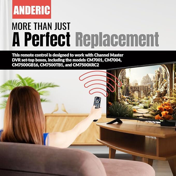 ANDERIC RRCM7500 for Channel Master DVR Remote Control CM7500XRC2 Replacement - Image 7
