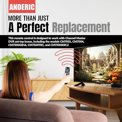 ANDERIC RRCM7500 for Channel Master DVR Remote Control CM7500XRC2 Replacement - Image 7