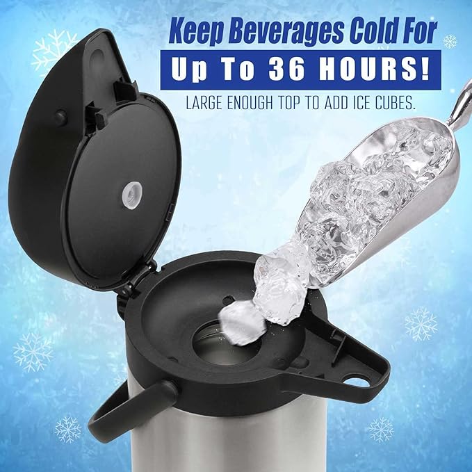 Coffee Carafe for Keeping Hot - 102oz/3L Airpot Coffee Dispenser - Insulated - Image 3