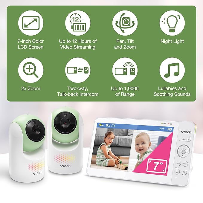 VTech 2-Cameras Video Baby Monitor - Image 2