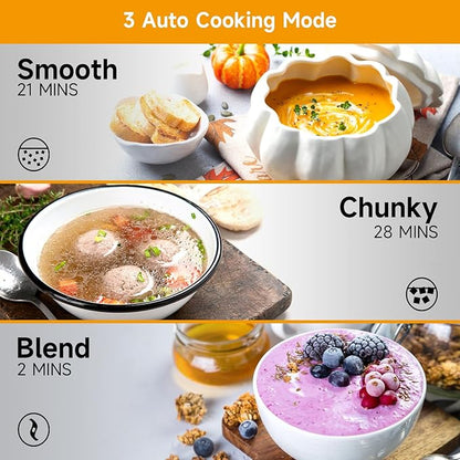 Homtone 1.6L Soup Maker, Stainless Steel Soup Making Machine - Image 3