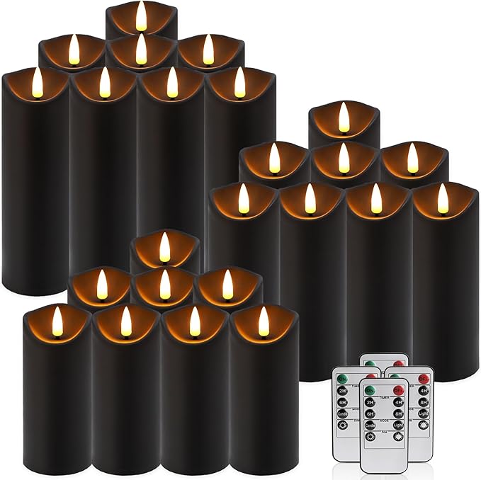24 Pack Halloween Decoration Flickering Flameless Candles, Battery Operated LED - Image 9