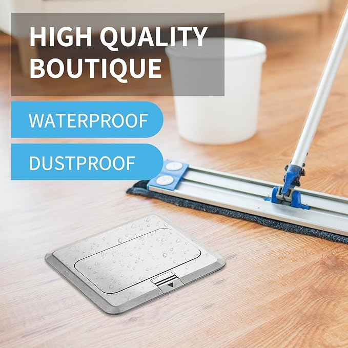 Vagueior Recessed Floor Electrical Outlet Kit, Waterproof Electrical Outlet - Image 5