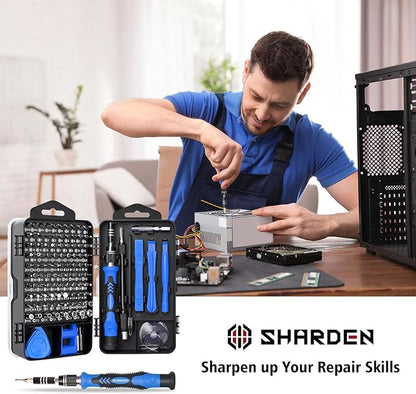 SHARDEN Precision Screwdriver Set, 122 in 1 Electronics Magnetic Repair Tool Kit - Image 7