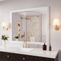 Amorho Bathroom Mirror, 44x36 Inch White Framed Bathroom Mirrors by Amorho