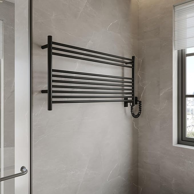 HEATGENE Towel Warmer 10 Bar Towel Dryer Wall-Mounted Plug-in Bath Towel Heater - Image 7