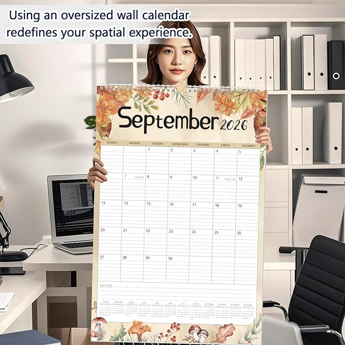 GuassLee Extra Large Wall Calendar 2026, 24-Month Aesthetic Large Calendar Jan. - Image 4
