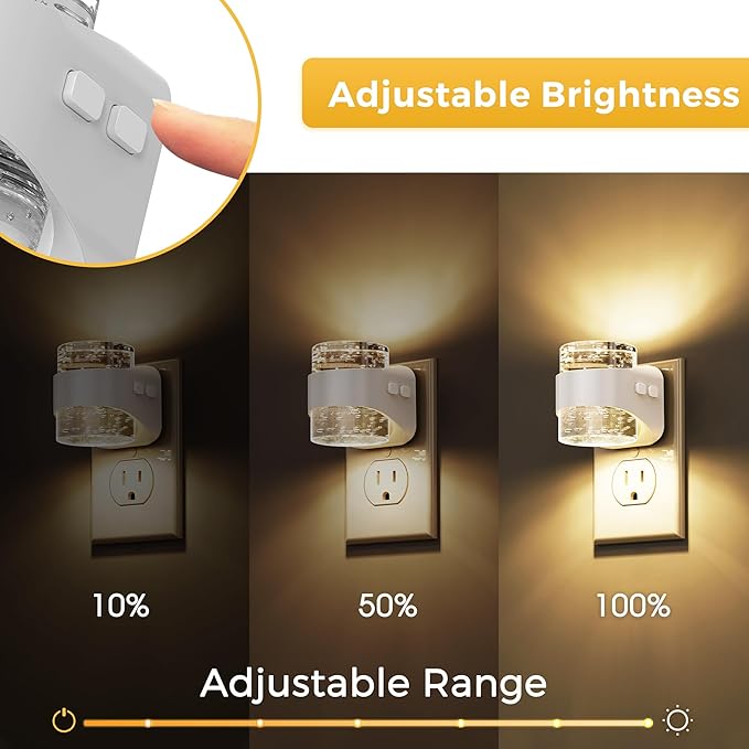 L LOHAS LED Night Light, 3CCT Bubble Night Lights Plug into Wall, 2 Pack - Image 4