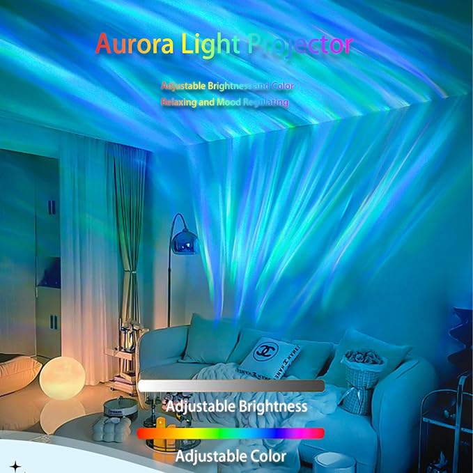 Growalleter Northern Lights Projector, 16 Colors Rechargeable Aurora Light - Image 2