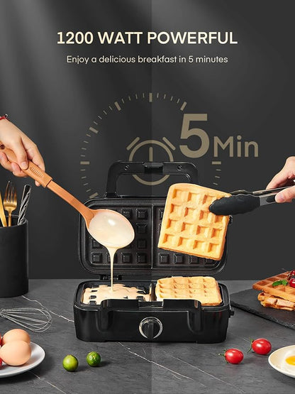 FOHERE Sandwich Maker 3 In 1 Waffle Maker - Image 6