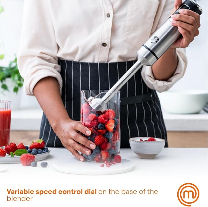 MasterChef Immersion Blender Handheld, Stainless Steel Hand Held Blending Stick - Image 4