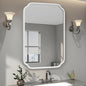 White Bathroom Mirror for Over Sink 24×36 Inch by FerytangeHome