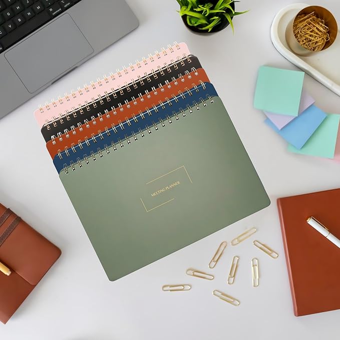| Meeting Notebook for Work | 8.25" x 11.75" | Project Planner | Simple Design - Image 5