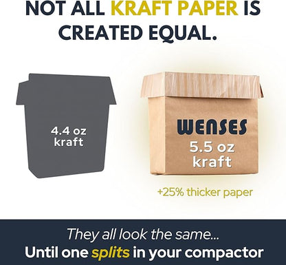 Trash Compactor Bags for Kitchen, 25% Thicker Kraft Paper Compactor Bags - Image 4