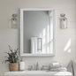 White Wood Effect Framed Wall Mirror, 22x30 Rectangle Mirror, 1/8" by Ultrue