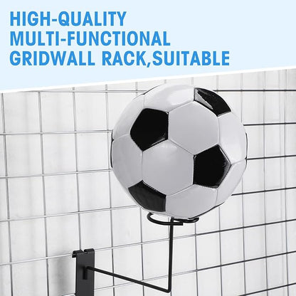 Blulu 6 Pcs Hat Displayer for Gridwall, Metal Hat Helmet Rack Retail Store - Image 6