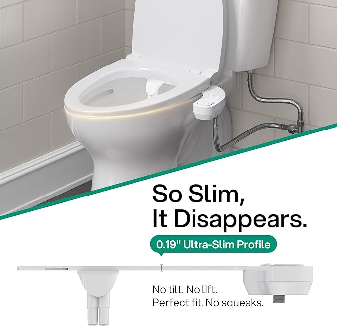 hansrapo Left-Hand Bidet Attachment– Non-Electric Dual Nozzle - Image 6