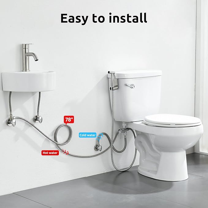Hot and Cold Bidet Sprayer for Toilet, BRITULIF Bidet Attachment for Warm Water - Image 6
