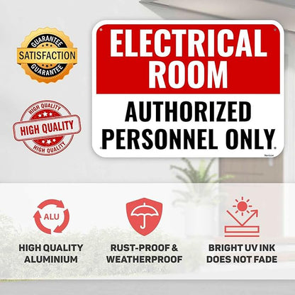 1PC Electrical Room Sign, 14 x 10 Inches - Image 3