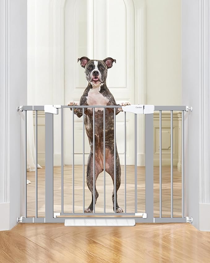 Cumbor 29.7-46" Baby Gate for Stairs, Gifts for Mom-Auto Close Dog Gate for The by Cumbor