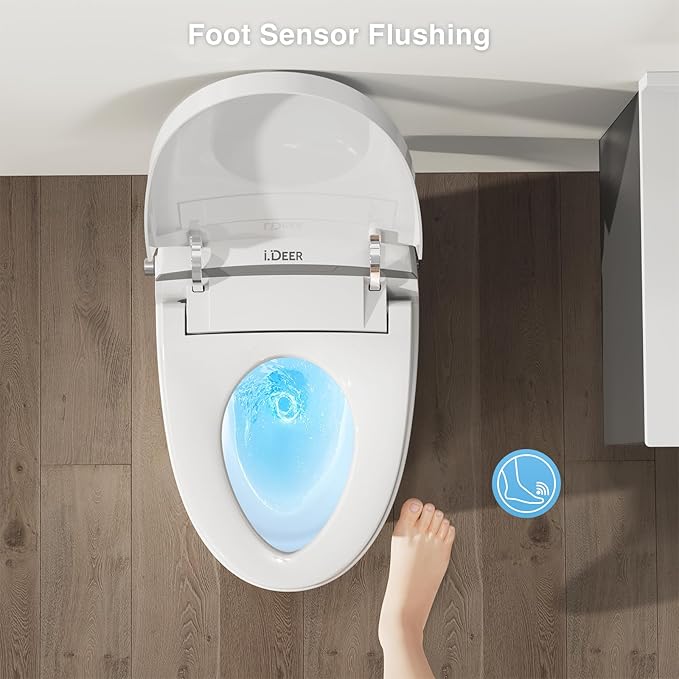 Smart Toilet with Heated Seat & Auto Flush, 1.1/1.6 GPF One Piece Tankless - Image 5