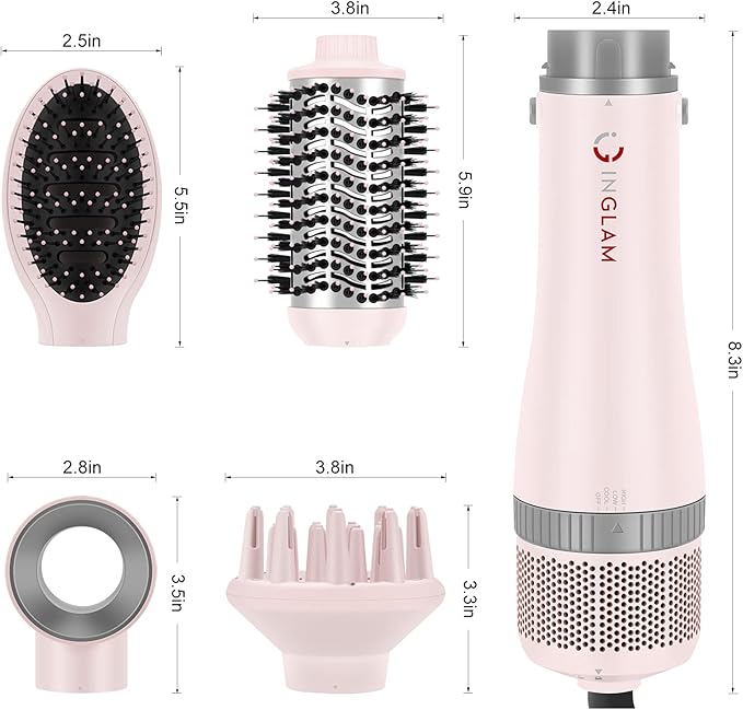 IG INGLAM 4 in 1 Blowout Hair Dryer Brush Set - Image 6