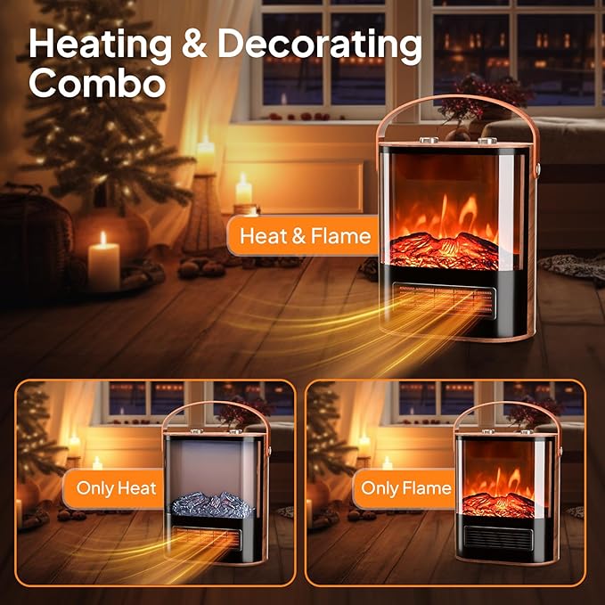 ROVSUN 1500W Electric Fireplace Stove - Image 3