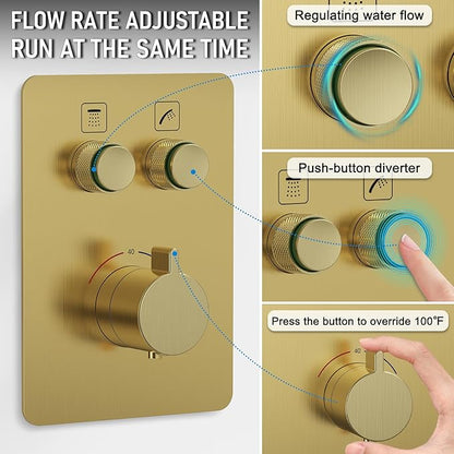 Iriber Thermostatic Shower System Wall Mount - Image 3