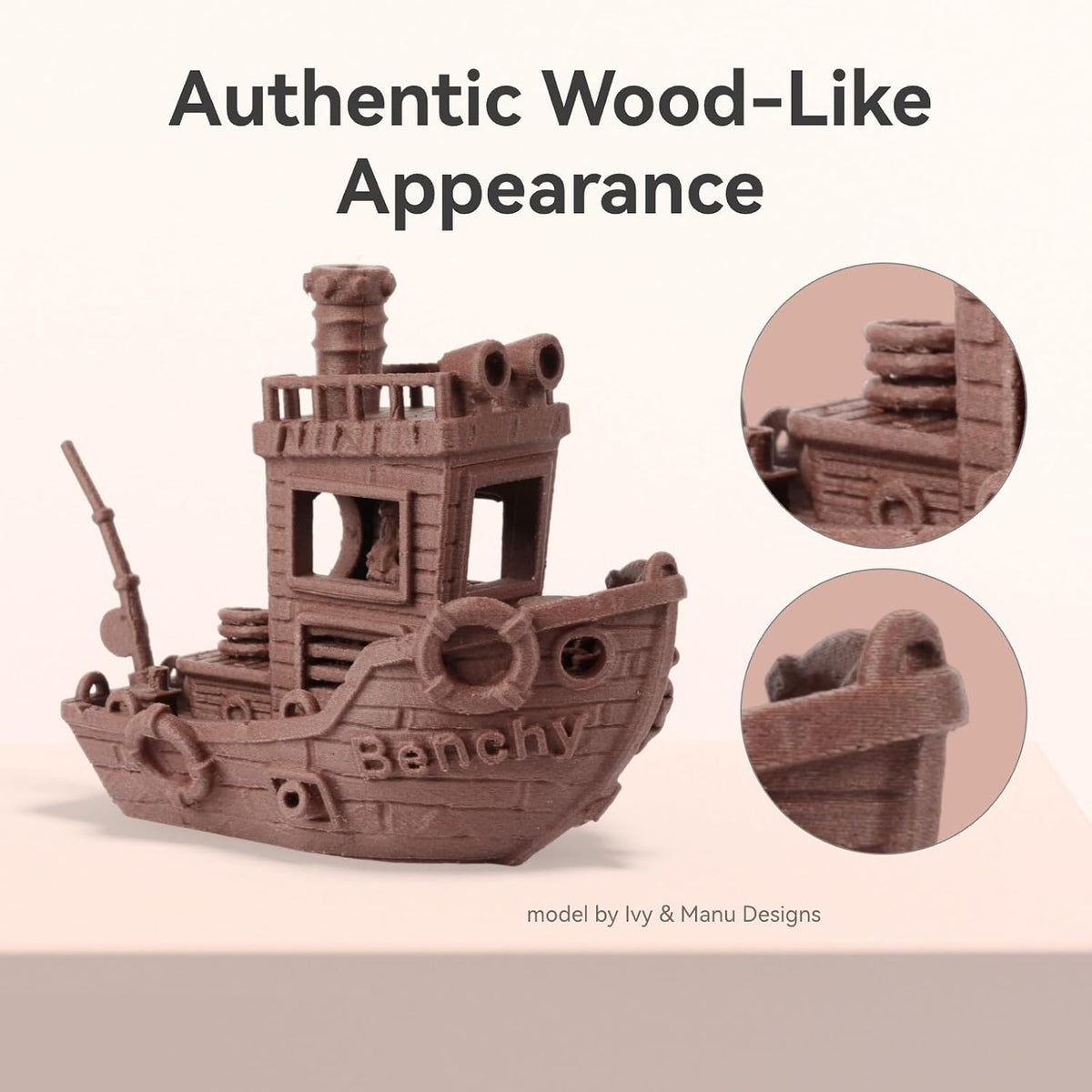 Chitu Systems Wood PLA Filament Bundle, 3D Printer PLA 1.75mm Cherry Walnut W...