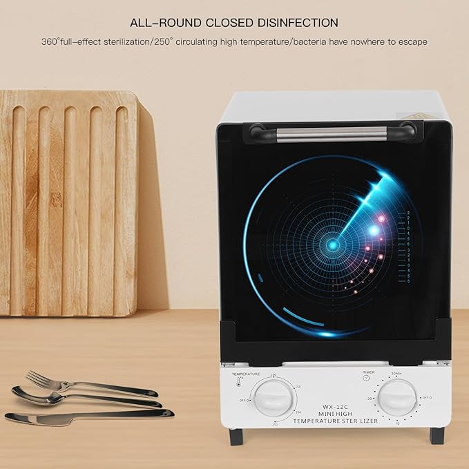 1000w High Temperature Sterilizer, 12l Multifunctional Sterilizer W/2* Trays - Image 2