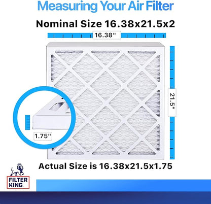 Filter King 16.38x21.5x2 Air Filter | 4-PACK | MERV 8 HVAC Pleated A/C Furnace - Image 2