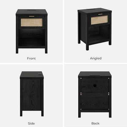 SICOTAS Black Nightstands Set of 2 - Image 8