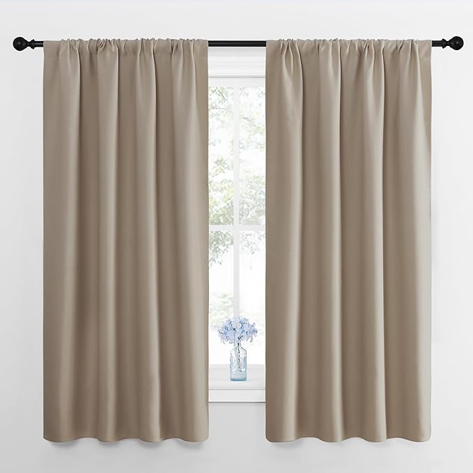 NICETOWN Kitchen Curtains, Short Blackout Drapes, Thermal Insulated Blackout by NICETOWN
